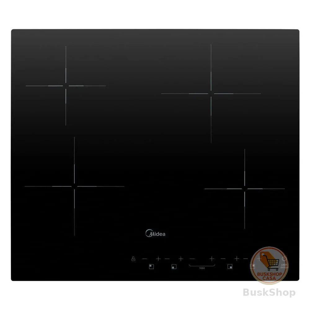 Cooktop Elétrico Midea CCB40P2 4 Bocas Vitrocerâmico Preto com Painel Digital 220V