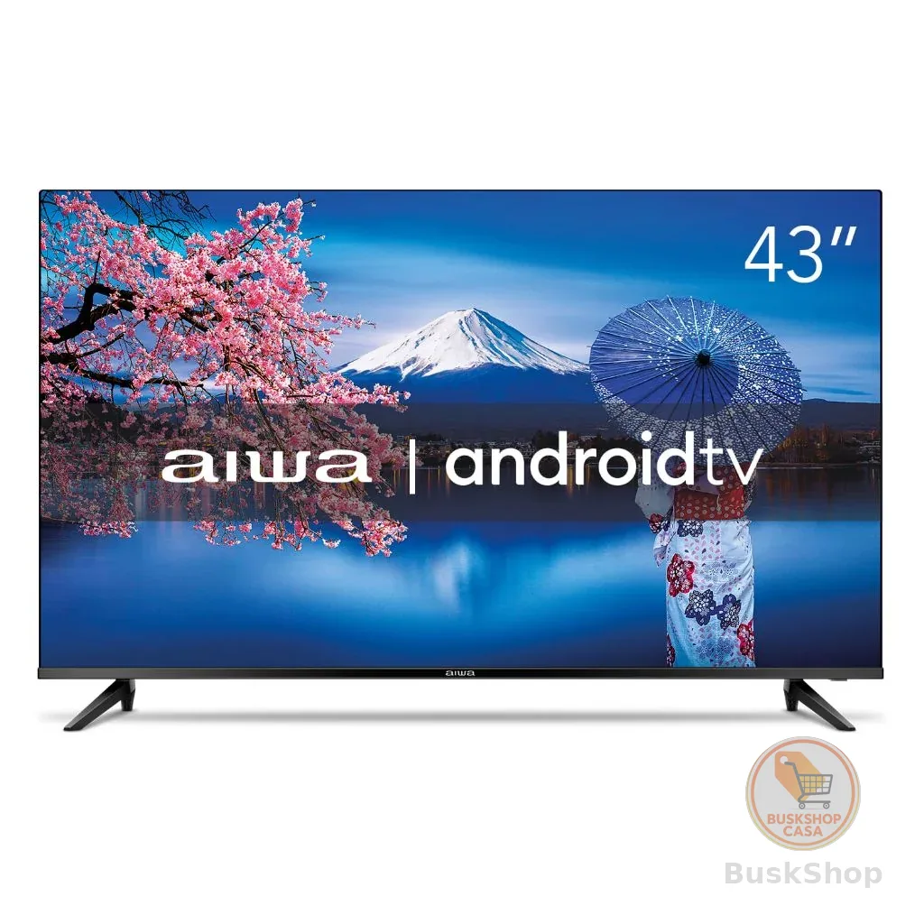 Smart Tv Aiwa Android, Full Hd, Comando De Voz, Dolby Audio, borda Infinita Aws-tv-43-bl-02-a Bivolt