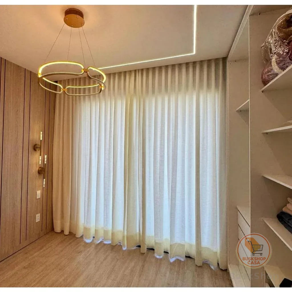 Cortina De Linho Para Quarto E Sala Teto Alto Para Trilho Suíço Tamanhos variados