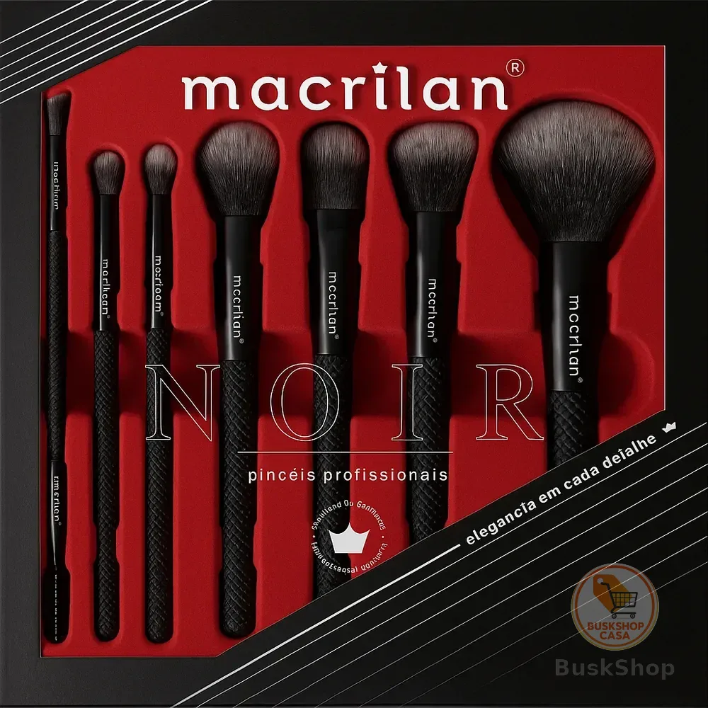 Pincéis Profissionais Maquiagem 7un Macrilan Ed009