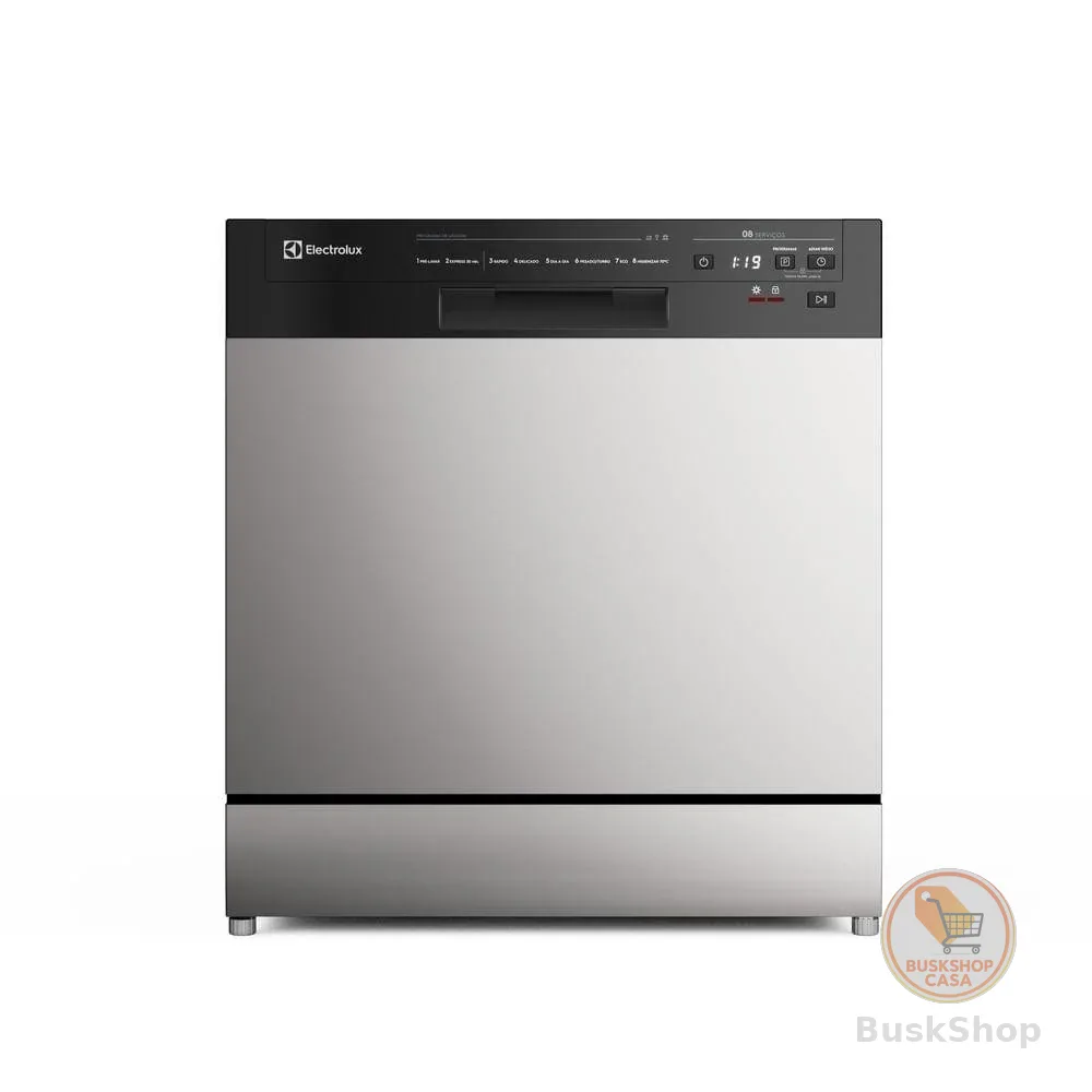 Lava-Louça Electrolux 8 Serviços Inox com Programa Lava & Seca 50 min (LS08E)