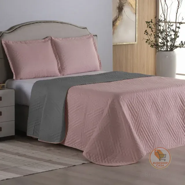 Kit Cobre Leito Queen Dupla Face 3 Peças 400 Fios Cama Box