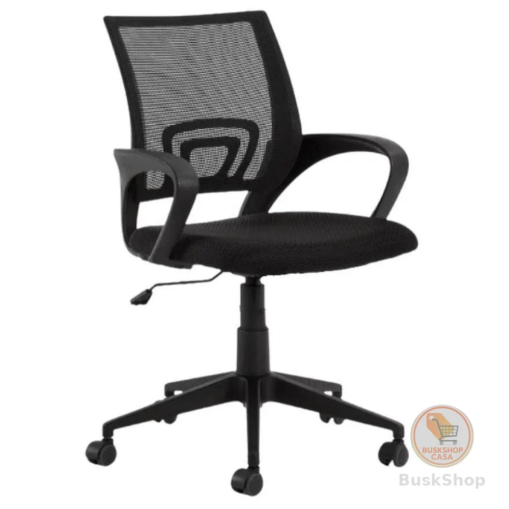 Cadeira de Escritório Secretária Base Preta com Rodinha Fortt Porto Preta - CSF01-P