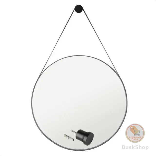 Espelho Para Banheiro Decorativo Redondo 60cm Com Suporte