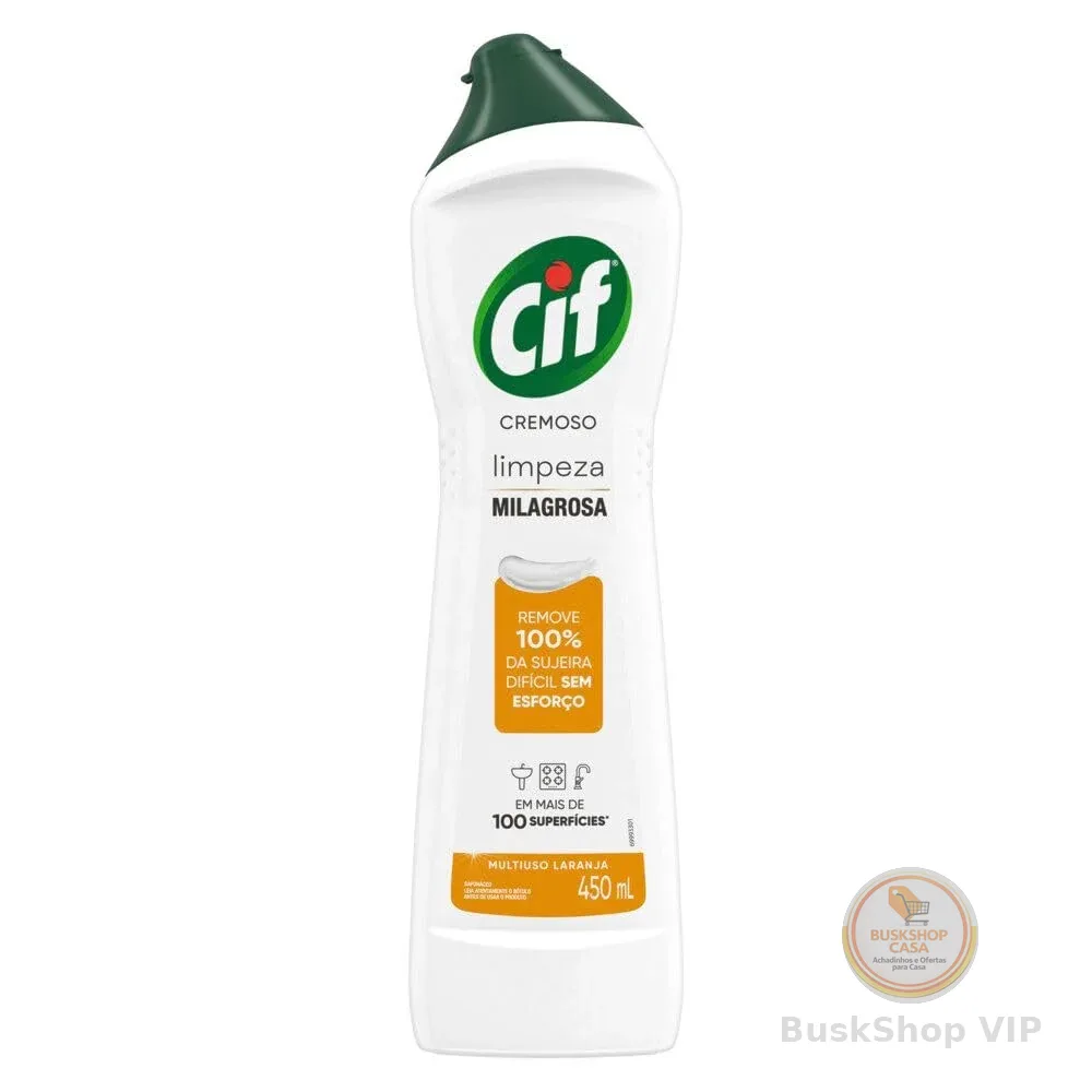 CIF Cremoso Limpeza Milagrosa Laranja 450 ml