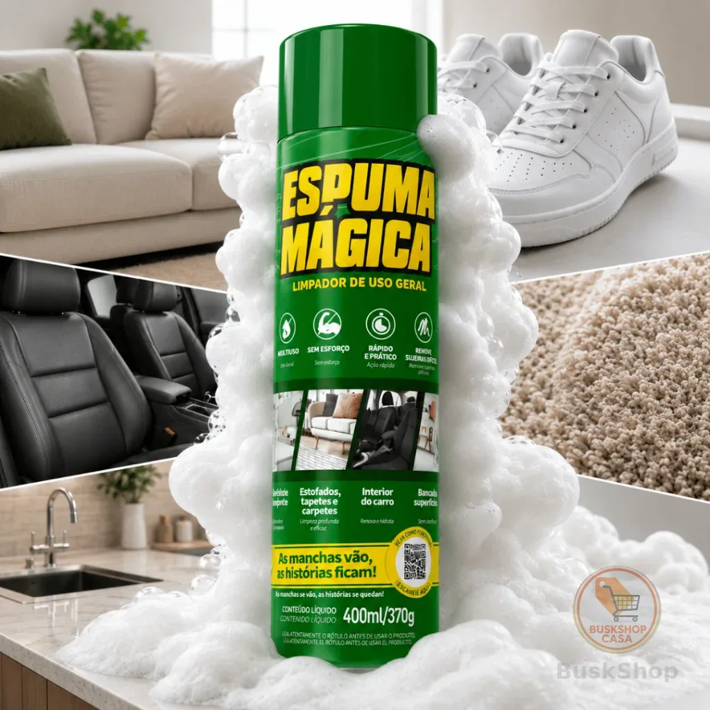 Espuma Mágica 400ml Aerossol Limpador Instantâneo para Casa, Carro, Sofás, Estofados Limpa Manchas Proauto