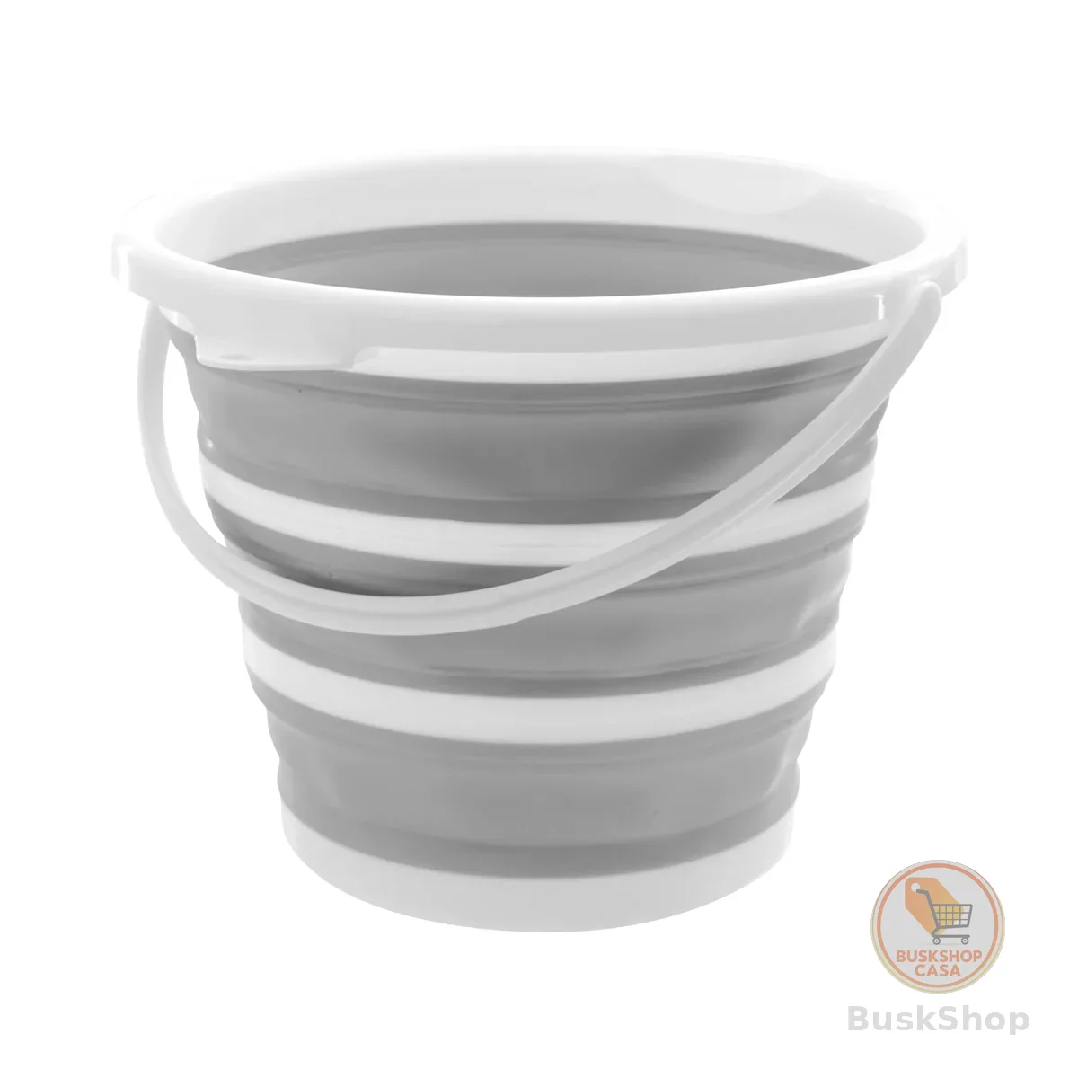Powermaid Balde Retrátil de Silicone Multiuso - com Alça Dobrável - 10 Litros