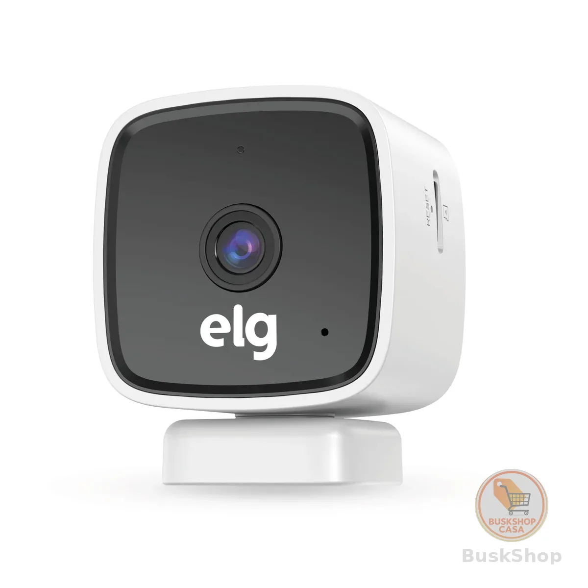 ELG, SHCI603, Câmera interna 1080P Full HD Inteligente Wi-Fi com Botão SOS, Áudio Bidirecional, Visão Noturna e Detecção de Movimentos, Branco
