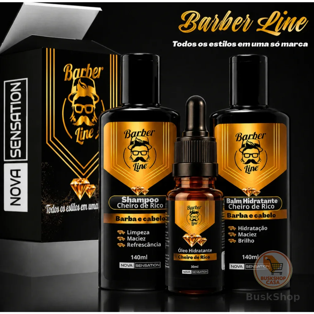 Kit barba Balm Shampoo Óleo Cheiro De Rico