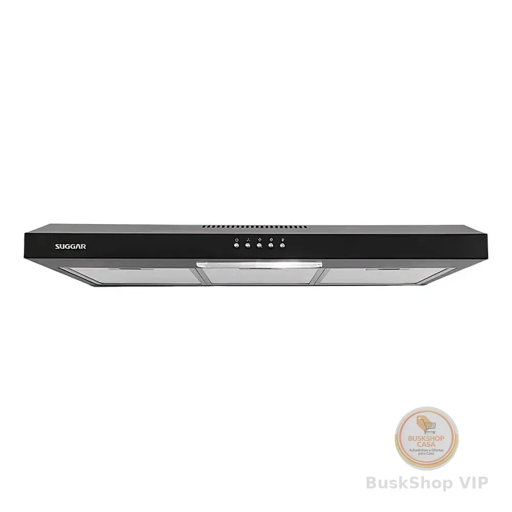 Depurador E Exaustor De Ar Suggar Slim Dps181pt 80cm Cor Preto 127v