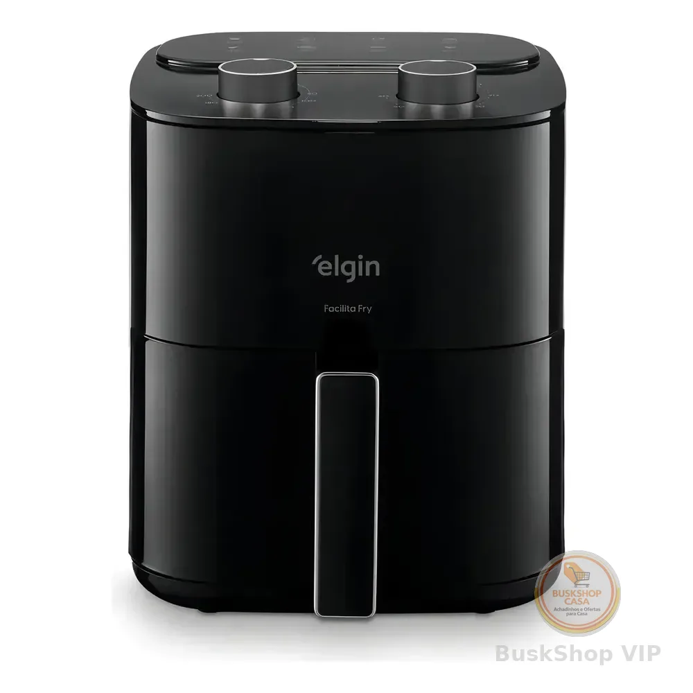 Fritadeira Air Fryer Elgin Facilita Fry 3,5 Litros Potência 1400w Cor Preta Preto 127v