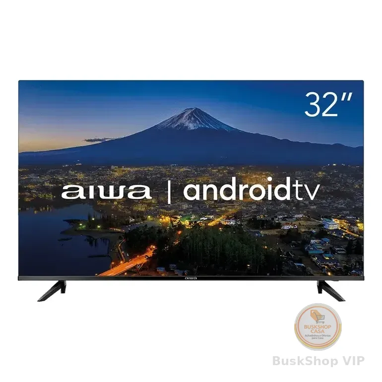 Smart Tv Aiwa 32 Android Hd Borda Ultrafina Hdr10 Dolby Áudio Aws-tv-32-bl-02-a