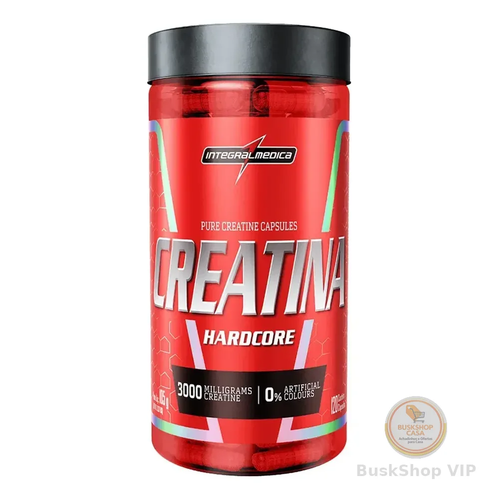 Creatina Hardcore 100% Pura 120 Capsulas Energia E Força - Integralmedica Sem Sabor