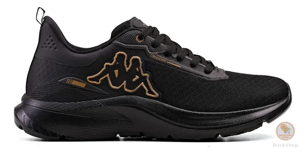 Tênis Masculino Feminino Kappa Park 2.0 Original Preto-dourado 37 Eu