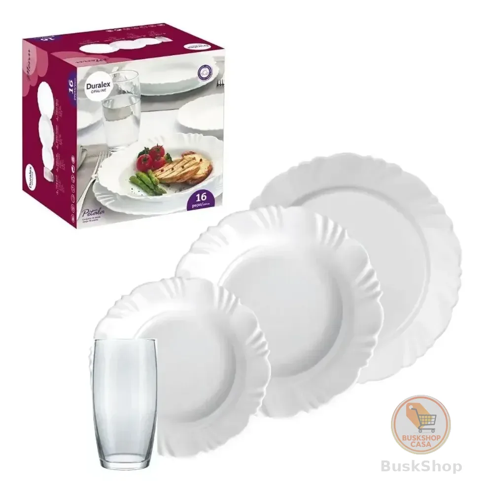 Aparelho De Jantar Pétala Nadir Figueiredo - Kit 16 Peças Branco Liso