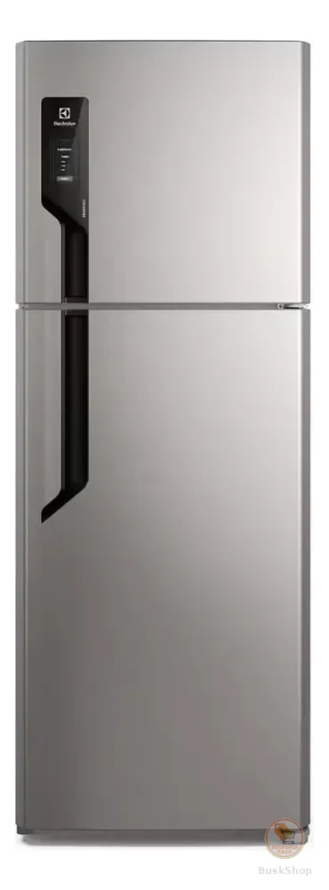 Geladeira Electrolux Frost Free com AutoSense 480L Efficient Duplex Inox Look TF71S Cor Prateado