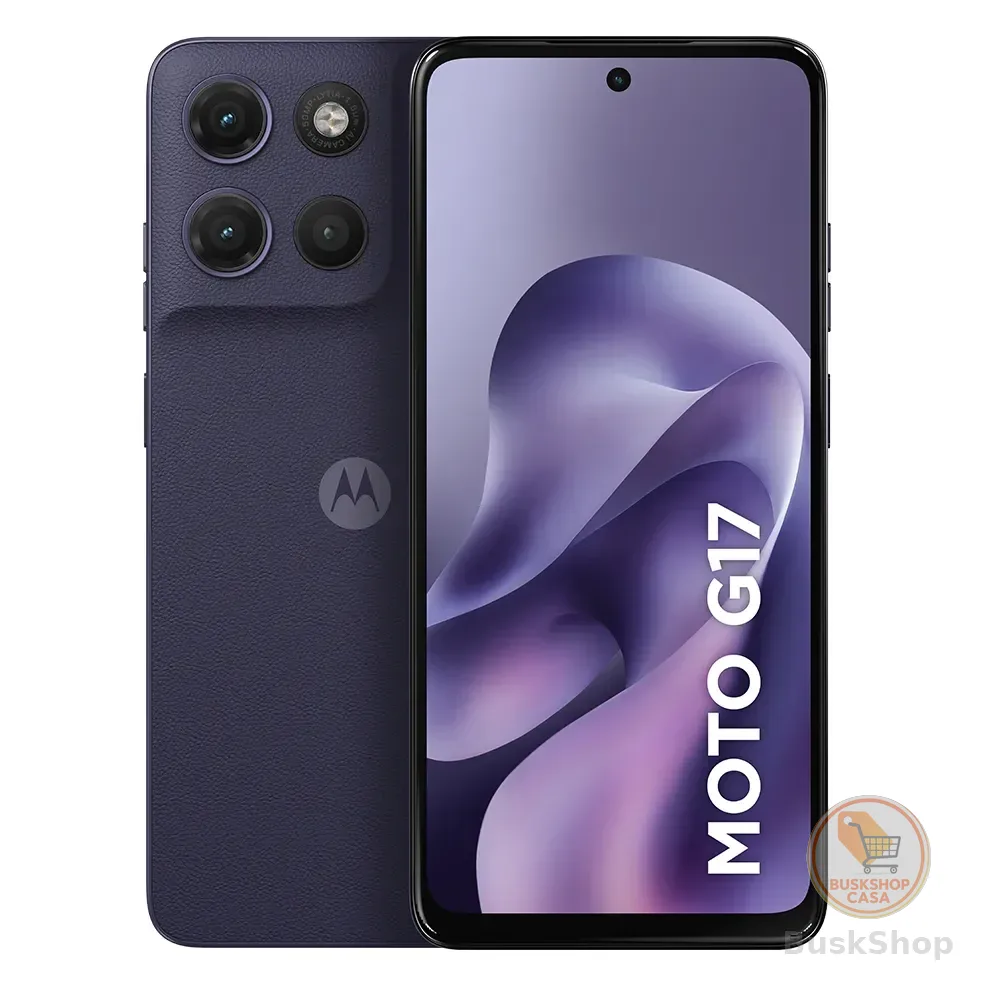 Smartphone Motorola Moto G17 4g - 128gb 12gb (4gb Ram + 8gb Ram Boost) Camera 50mp Sony Lytia 600, Tela Fhd+ 60hz, Bateria 5200 Mah - Roxo