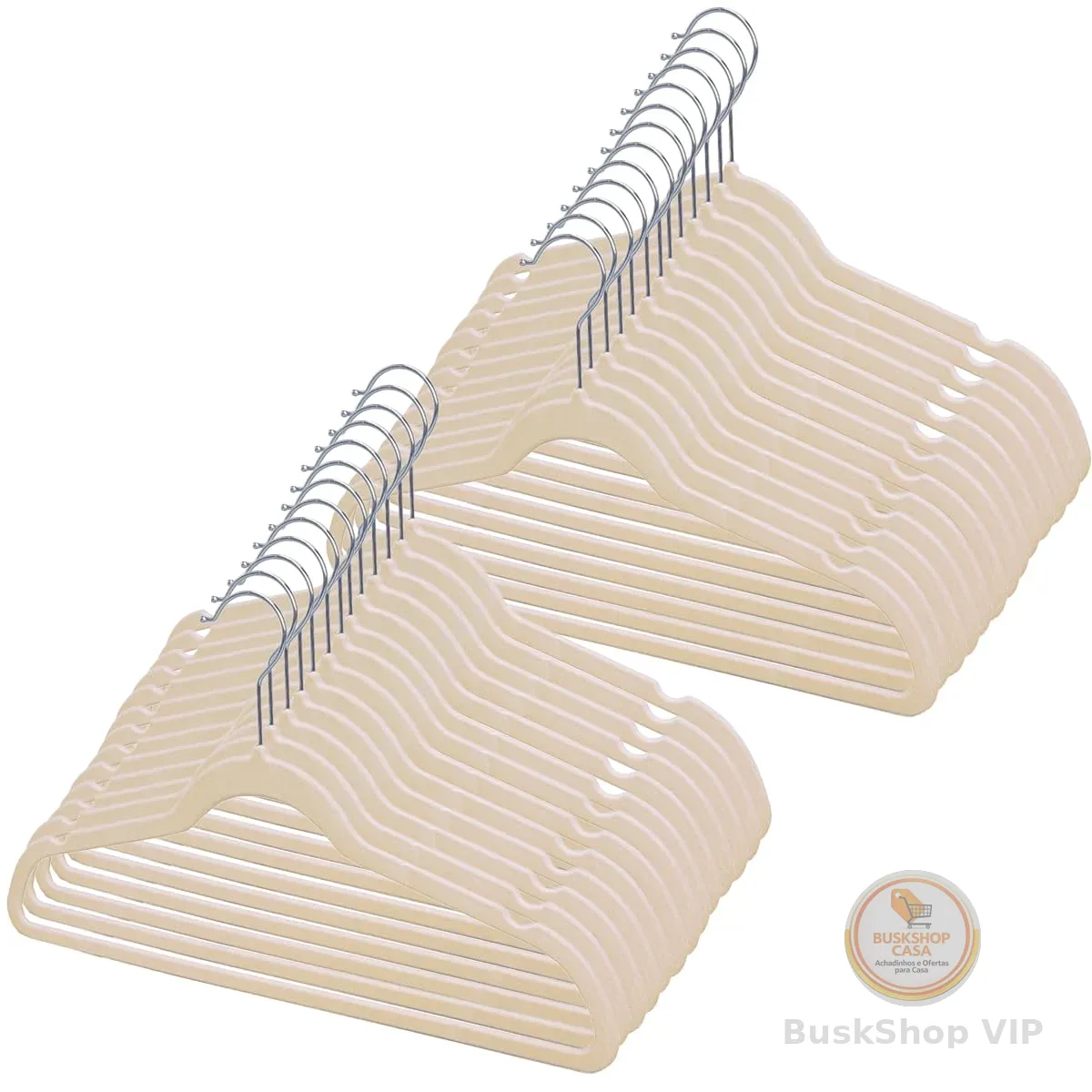 Kit 50 Cabides de Veludo 360° Antideslizante Kit Cabide para Roupas Camiseta Calça