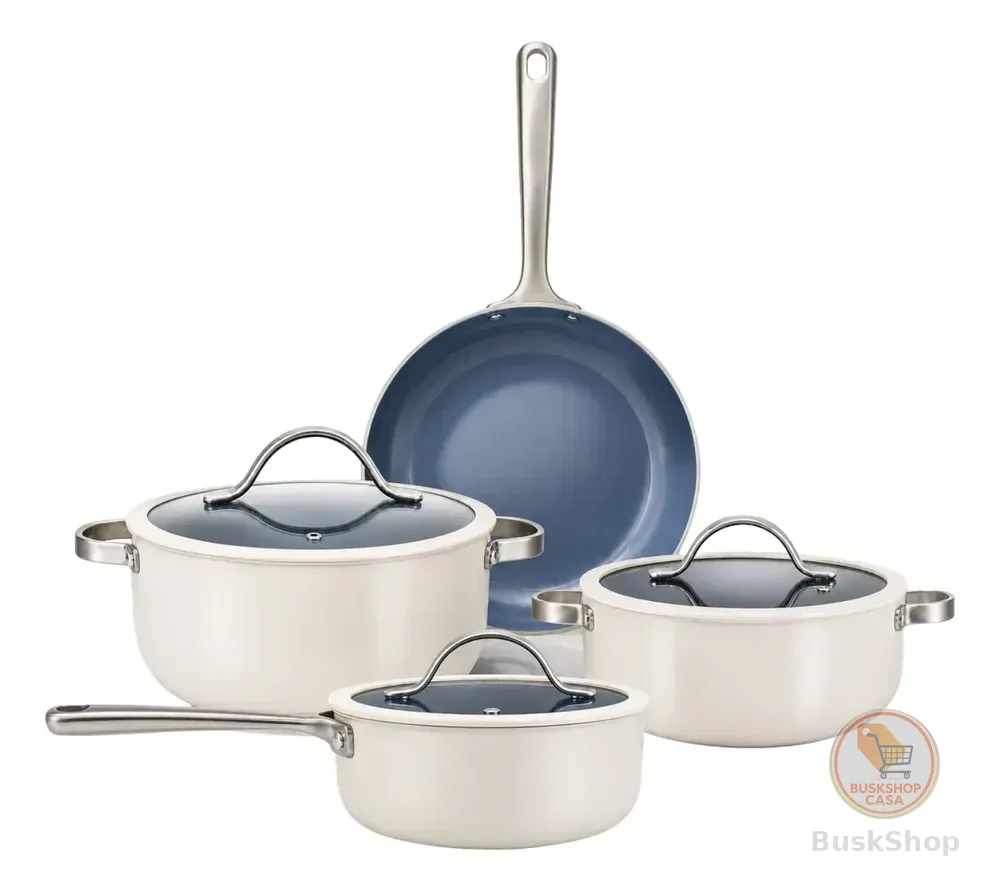 Jogo De Panelas 4 Peças Berlin Revestimento Cerâmico 2,5mm Branco