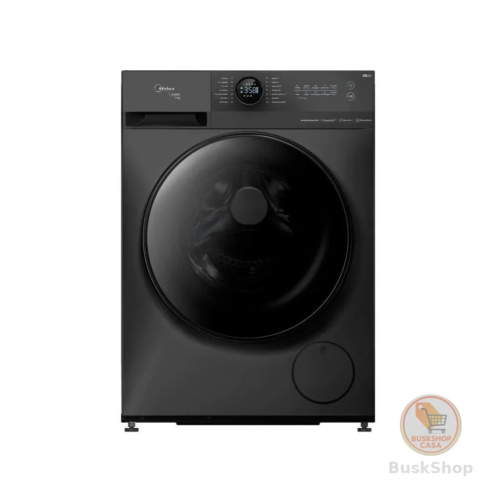 Máquina de Lavar Roupas Midea 11kg Inverter  Healthguard Wi-fi MF201W110WB/GK Titanium