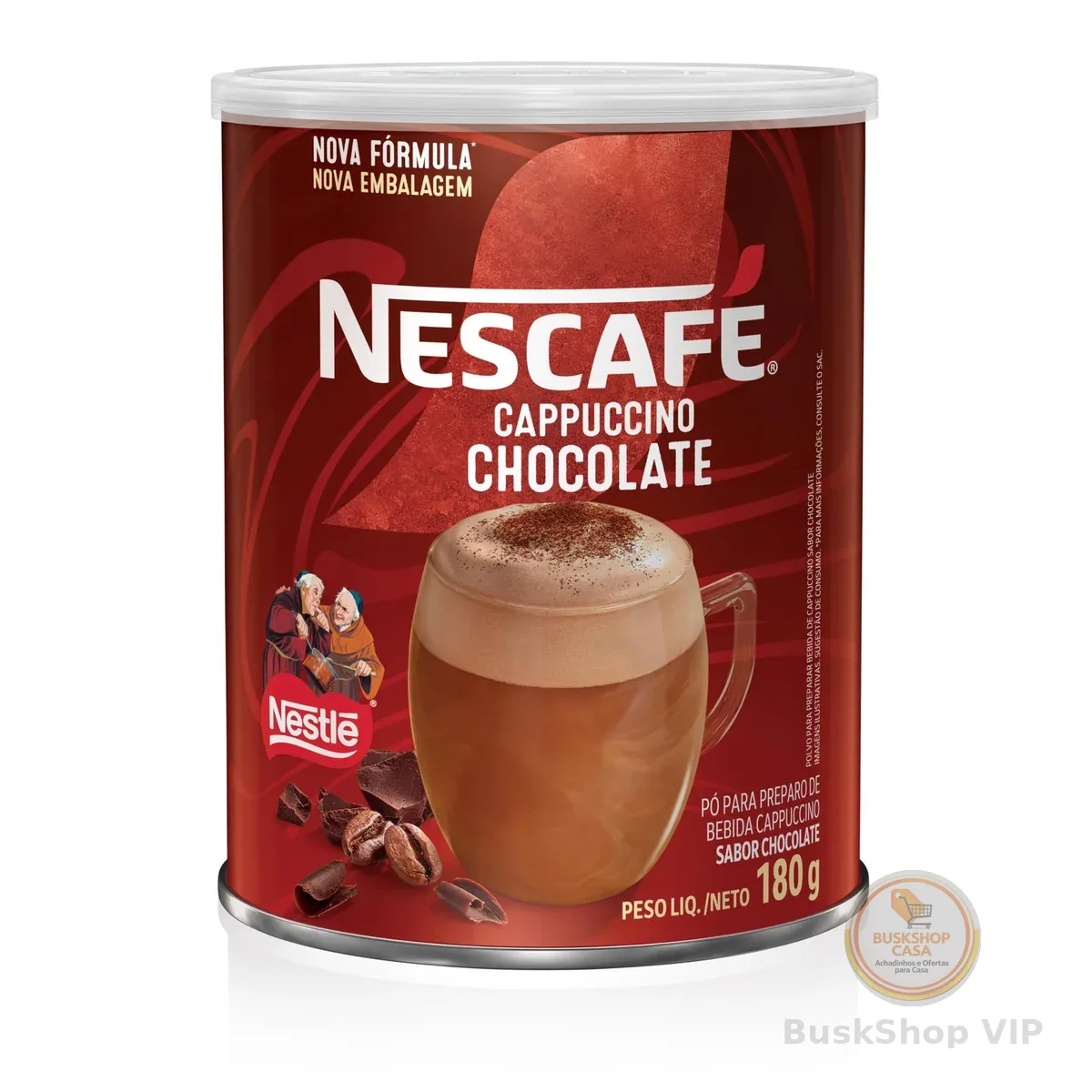 Café Solúvel Nescafé Cappuccino Dois Frades Lata 180g