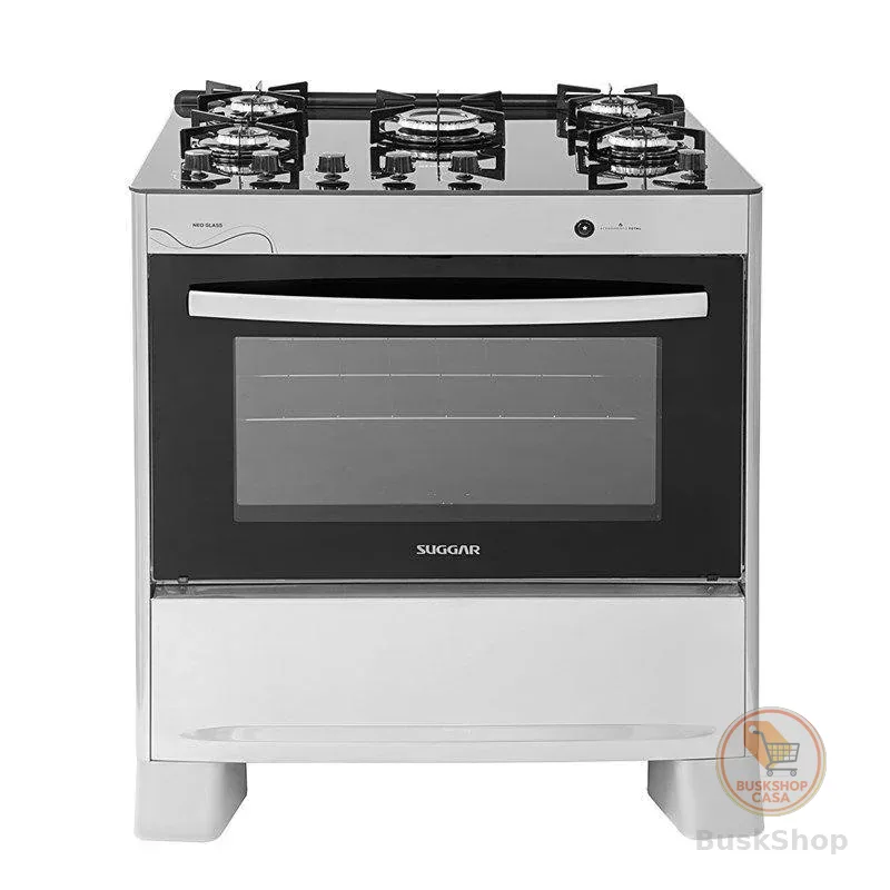 Fogão Suggar Neo Glass 5 Queimadores FGVNG510PRIX Prata Bivolt