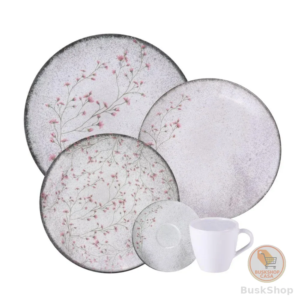 Jogo de Jantar Floralis Porcelana Decorada 20 Peças Tramontina