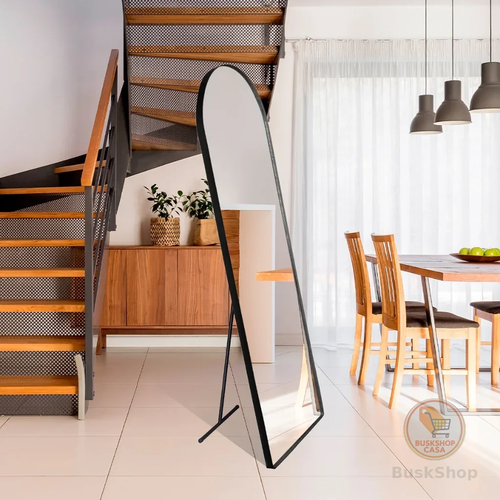 Espelho Corpo Inteiro Vitral 150x50cm C/ Suporte De Chão