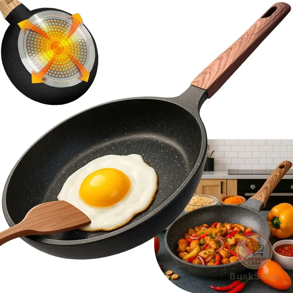 Panela Frigideira Cerâmica De Indução E Gás Compacta Profissional 24 Cm Linha Premium - Aero Home