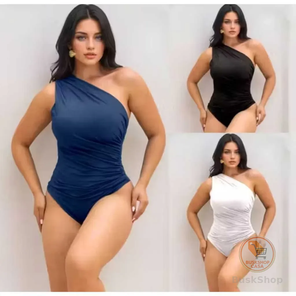 Kit Body Feminina Suplex Mula Manca Regata Com Forro um Ombro Só Tendencia Novidade Hypado