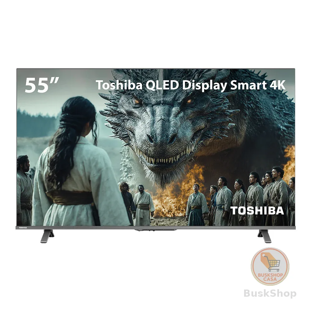 Smart TV QLED 55 4K Toshiba Google TV 3HDMI 2USB Wi-Fi