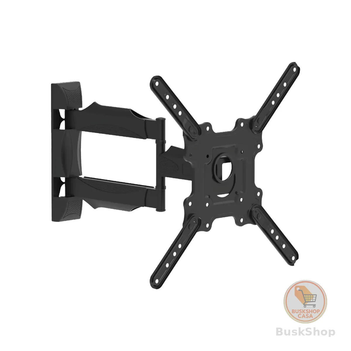 Suporte de TV Articulado de Parede, Função Avanço e Recuo, Giro Horizontal de Até 90°, VESA 100x100 a 400x400mm, 26" a 75", Preto, A02V4N, ELG