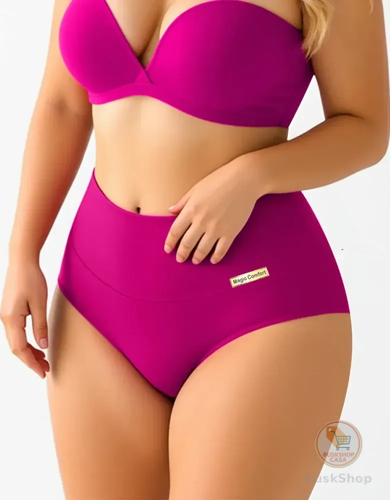 Kit Com 10 Lindas Calcinha Cós Alto Cores Atacado Revenda