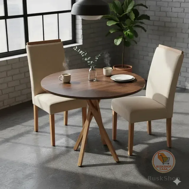 Mesa Jantar Redonda G&d Madeira 80cm Industrial