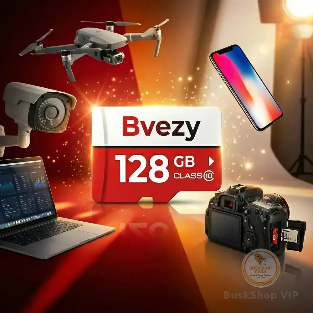 Cartão De Memória 128gb Para Câmeras De Segurança Ou Fotográficas Drones Celular Notebook Wi-fi Micro Sd Classe 10 Ultra 100mb/s Cartão Sd Bvezy