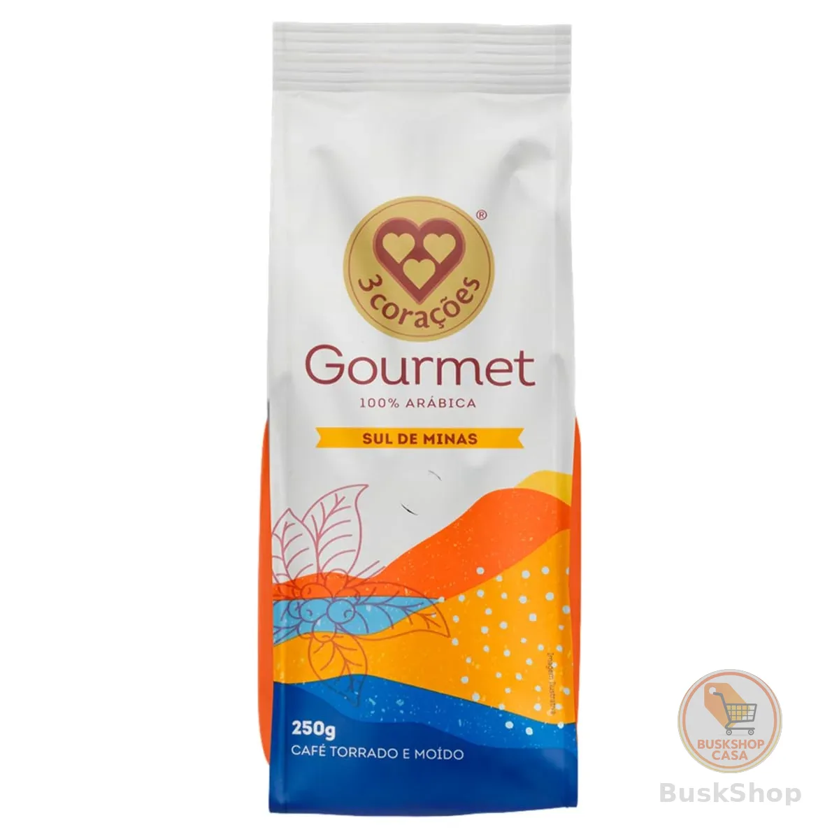 3 Corações Café Torrado e Moído Gourmet Sul de Minas, 250g
