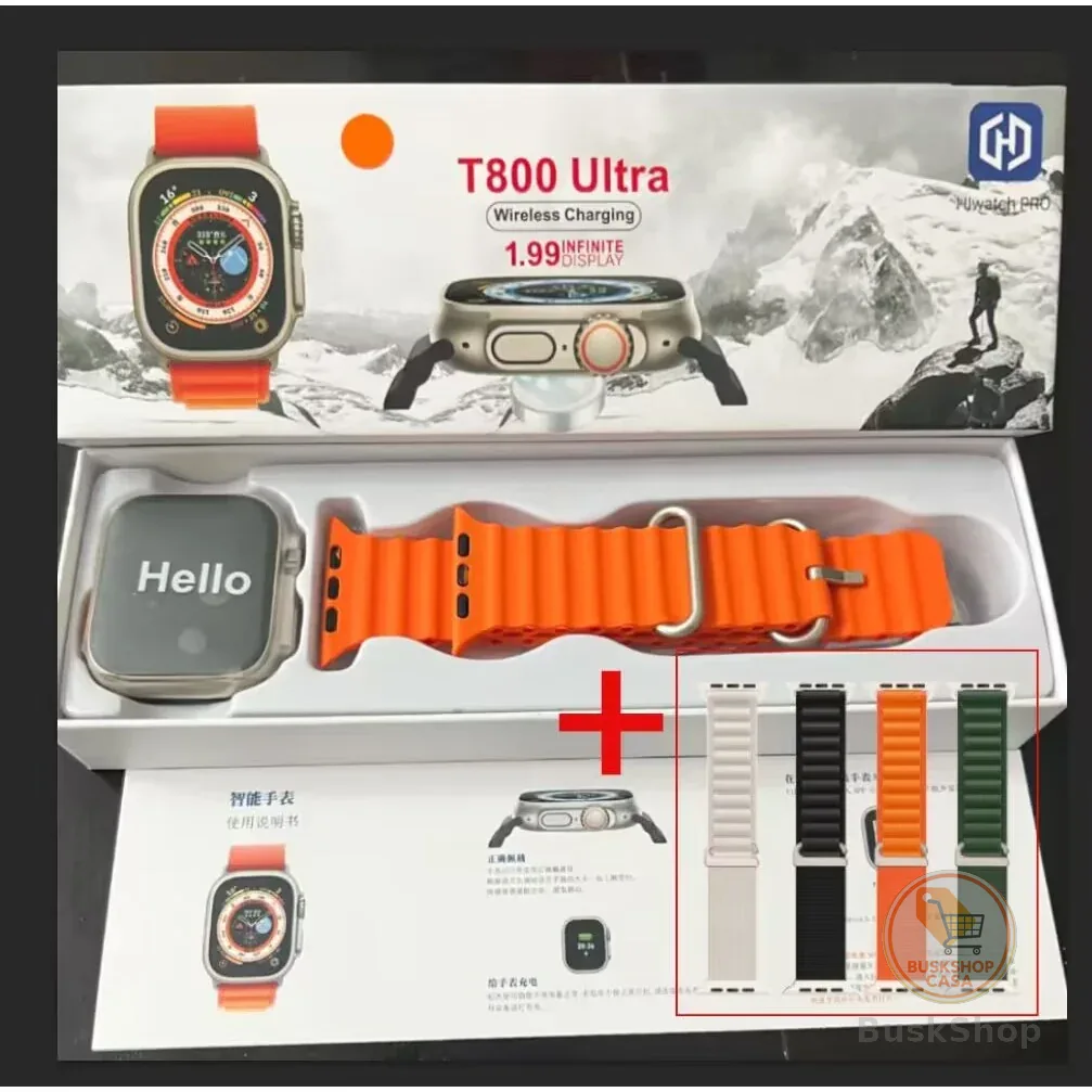 2026 Nova Série 8 Relógio T800 Ultra Smart Watch Esportivo Sem Fio À Prova D'água T800 Ultra2 MAX
