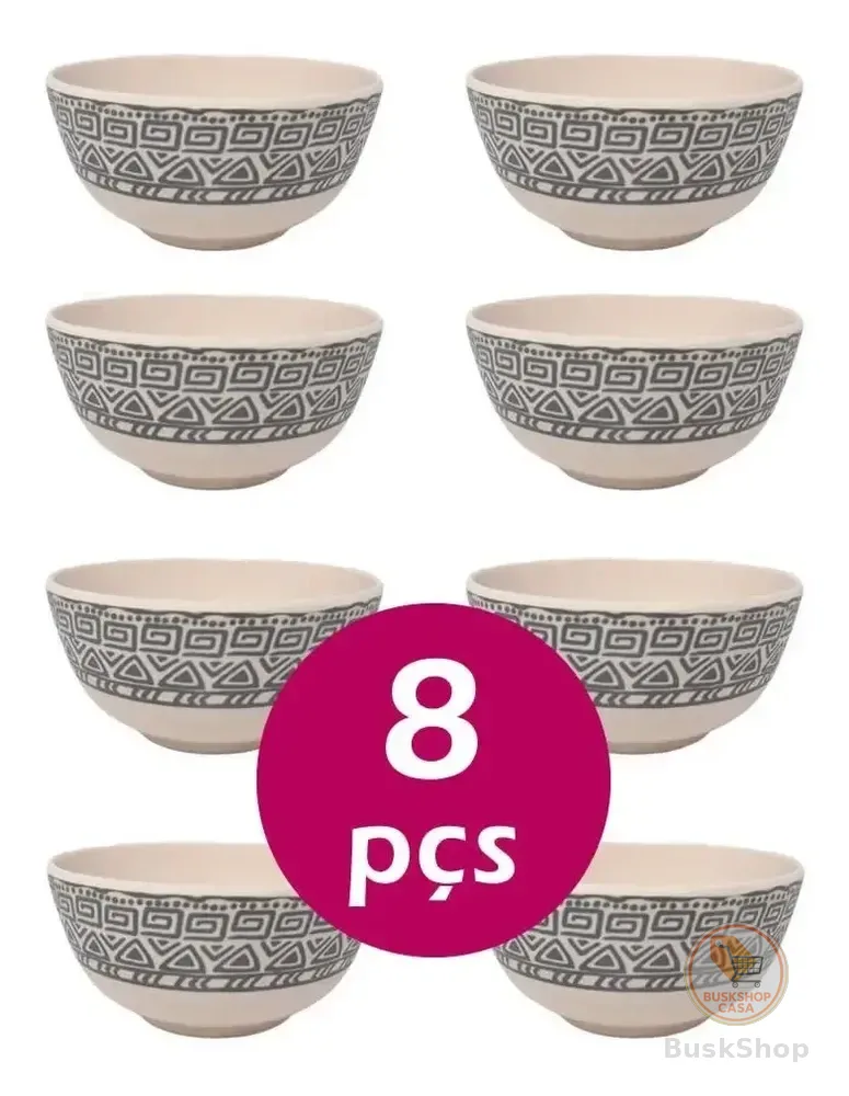 Kit 8un Tigela Bowl Cumbuca Ecológico 300ml Sopa Caldo