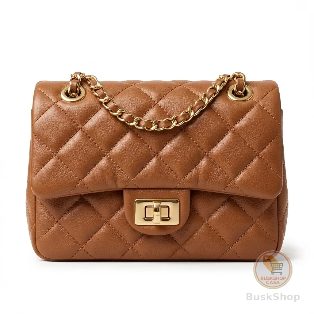 Bolsa Feminina de Couro Legítimo Caramelo Vittal Cecilia Transversal Elegante
