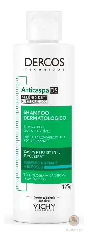 Shampoo Anticaspa Cabelos Normais a Oleosos, Dercos DS Vichy, 125g
