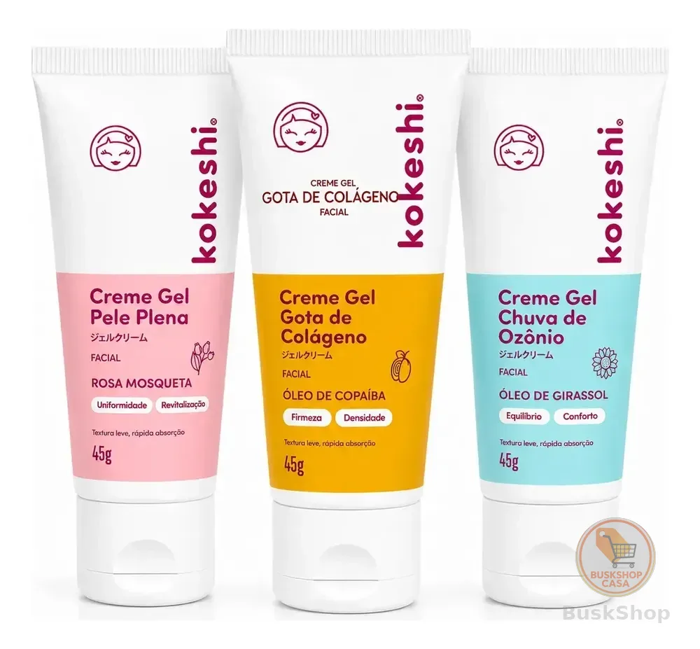 Kit Linha Ozônio Kokeshi Com 3 Unidades Óleo De Girassol Ozonizado Controle de Acne Manchas Antissinais Manchas/Hiperpigmentação Linhas finas/Rugas Oleosidade