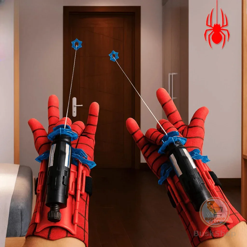 Luva Homem Aranha Lança Teia Dardos Com Ventosa, Cordinha Brinquedo De Menino Spider Man