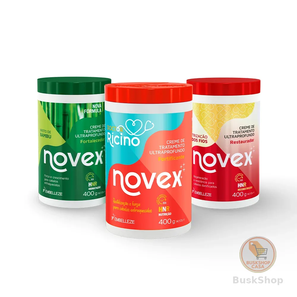 KIT NOVEX CRONOGRAMA CAPILAR PARA CABELOS TINGIDOS - 400G