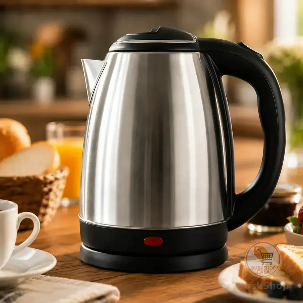 Chaleira Elétrica Inox 1,8 Litros com Desligamento Automático e Base Giratória