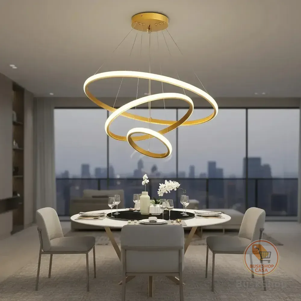 Lustre Para Sala De Jantar Lustre De Teto Nórdico De Luxo Lustre Nórdico 3 Luzes Led - Pendente Para Sala E Cozinha Luminaria De Teto Cozinh Lustre Pendente Dourado Luminaria De Teto Doura Da