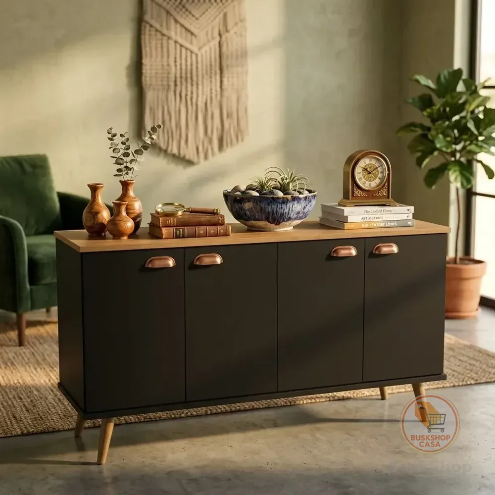 Armário Balcão Moderno Para Sala Ou Cozinha Estilo Nórdico