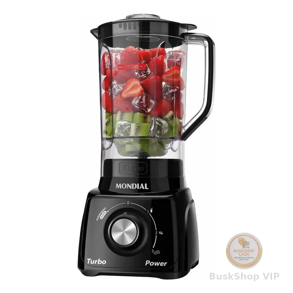 Liquidificador Turbo Power Mondial 550w - L-99 Fb Preto 220v