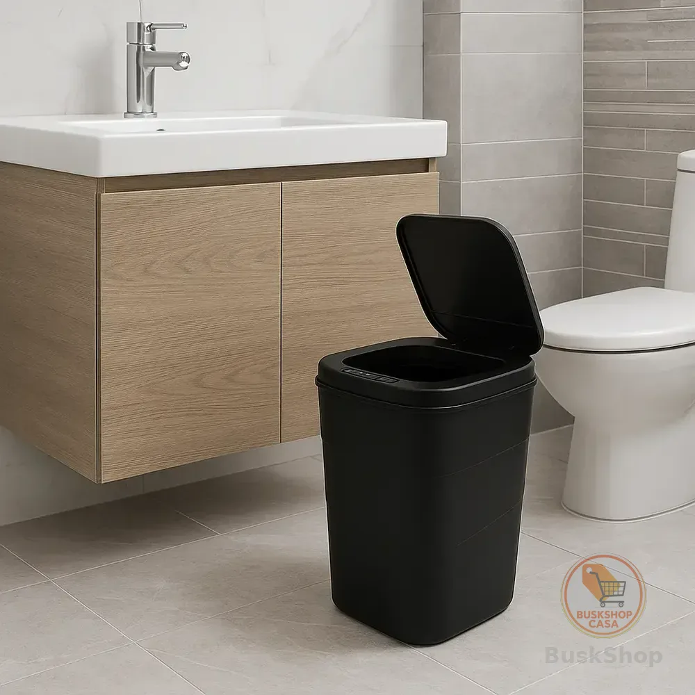 Lixeira Antiodor Com Sensor Inteligente Abre Fácil Cesto 17l