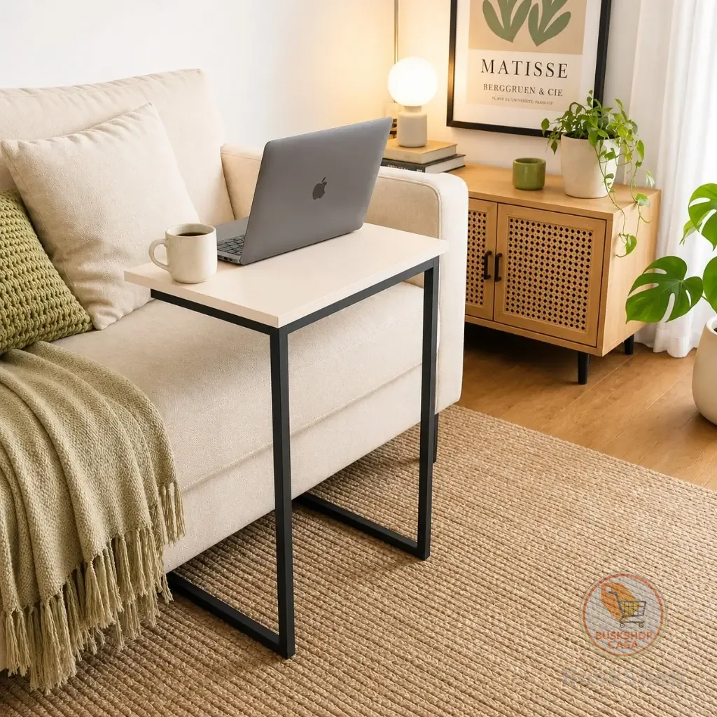 Mesinha Lateral e Apoio de Sofá Para Notebook Home Office  - Loja Decore Agora