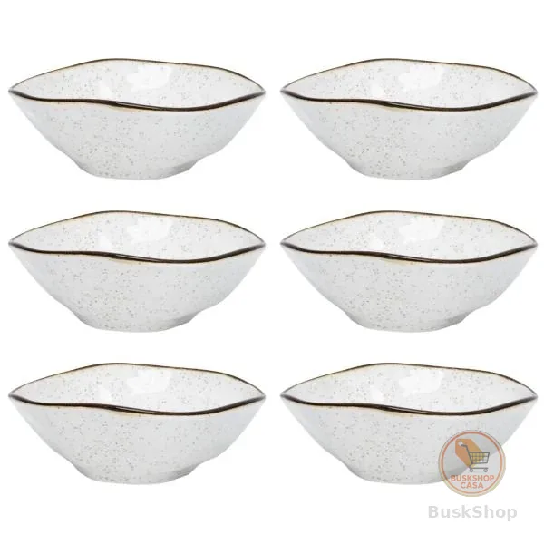 Jogo 6 Tigelas Ryo Maresia 500ml Cumbuca Bowl Cereais Oxford Porcelana